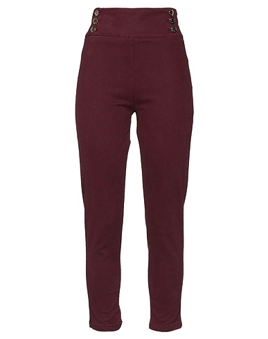 TRUSSARDI JEANS Casual trouser Burgundy 97% Cotton, 3% Elastane