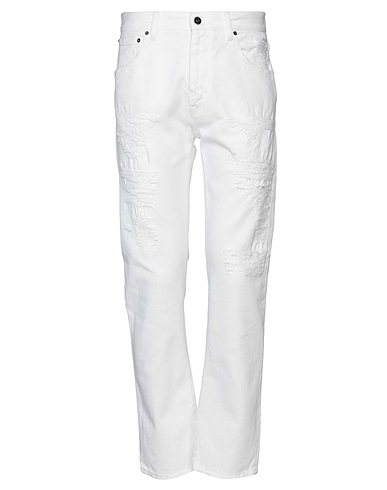 14BROS Pantaloni jeans Bianco 100% Cotone