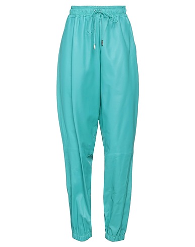 DESA 1972 Casual trouser Turquoise 100% Soft Leather