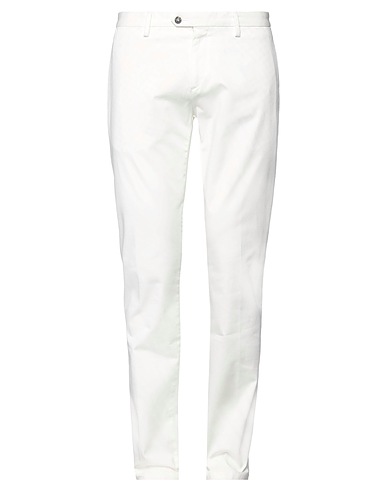 TRUSSARDI Casual trouser White 96% Cotton, 4% Elastane