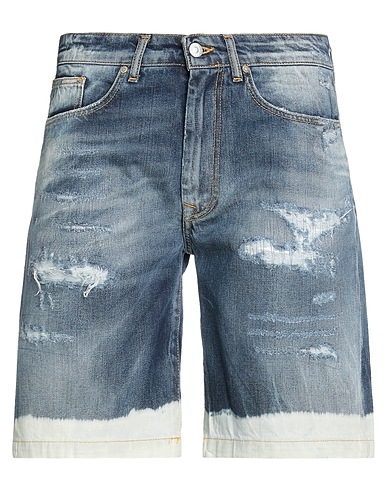 TAKESHY KUROSAWA Denim shorts Blue 100% Cotton