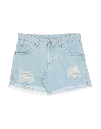 CHIARA FERRAGNI Shorts jeans Blu 95% Cotone, 5% Poliestere