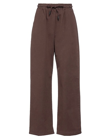 MARYLEY Casual trouser Dark brown 97% Cotton, 3% Elastane