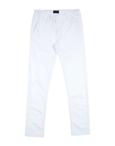 FRANKIE MORELLO Casual trouser White 98% Cotton, 2% Elastane