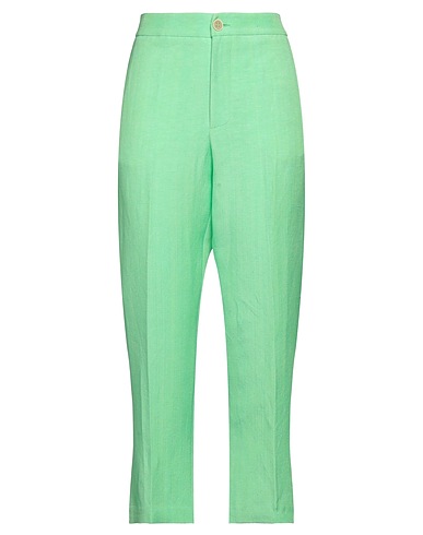 PDR PHISIQUE DU ROLE Casual trouser Light green 55% Linen, 45% Viscose