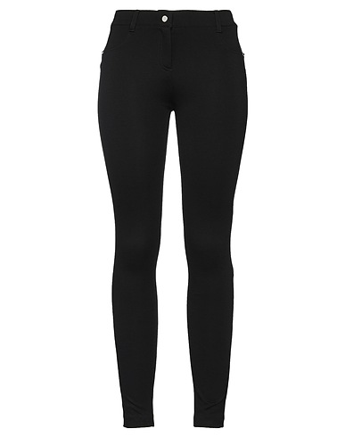 BYBLOS Casual trouser Black 68% Viscose, 27% Polyamide, 5% Elastane