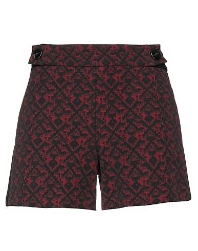 BYBLOS Shorts & Bermuda Burgundy 52% Cotton, 28% Polyester, 20% Viscose, Elastane