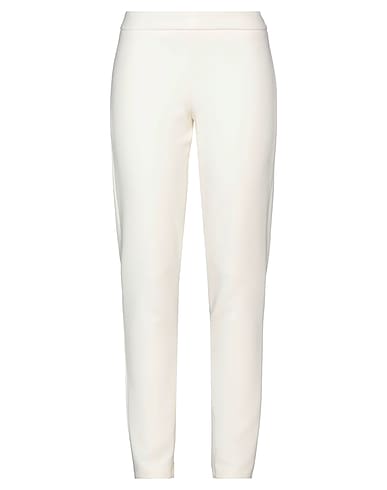 BYBLOS Casual trouser AVORIO 62% Polyester, 34% Viscose, 4% Elastane