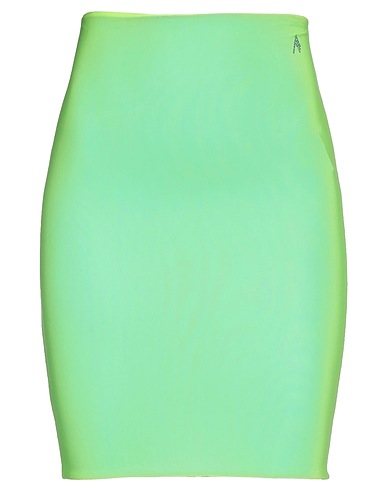 THE ATTICO Mini skirt Lime green 77% Polyamide, 23% Elastane