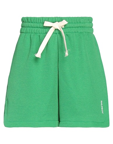 HALFBOY Shorts & Bermuda Green 80% Cotton, 17% Polyamide, 3% Cashmere