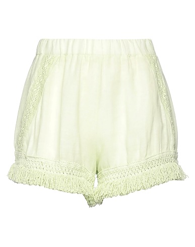 PINK MEMORIES Shorts & Bermuda Light green 100% Linen