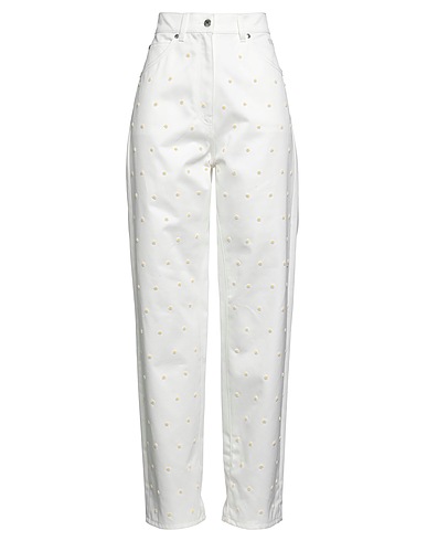 MSGM Pantaloni jeans Bianco 99% Cotone, 1% Elastan
