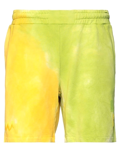 McQ Alexander McQueen Shorts & Bermuda Lime green 100% Cotton, Polyester
