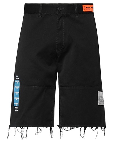HERON PRESTON Shorts & Bermuda Black 100% Cotton