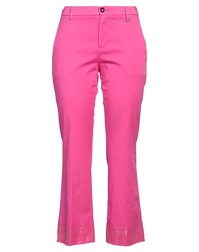 I LOVE MP Повседневные брюки Фуксия 98% Хлопок, 2% Эластан
