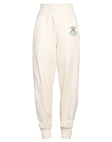 CHIARA FERRAGNI Casual trouser Ivory 100% Cotton