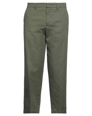 PAOLO PECORA Chinos Verde militare 97% Cotone, 3% Elastan