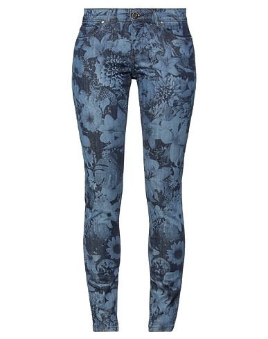 FRANKIE MORELLO Denim trousers Blue 99% Cotton, 1% Elastane