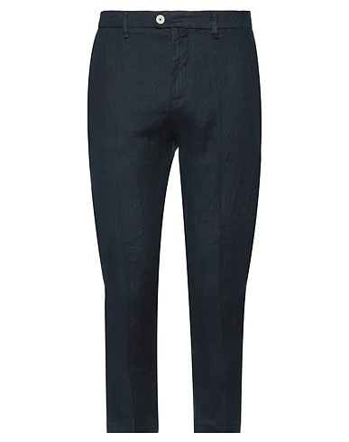 GAZZARRINI Casual trouser Midnight blue 100% Linen
