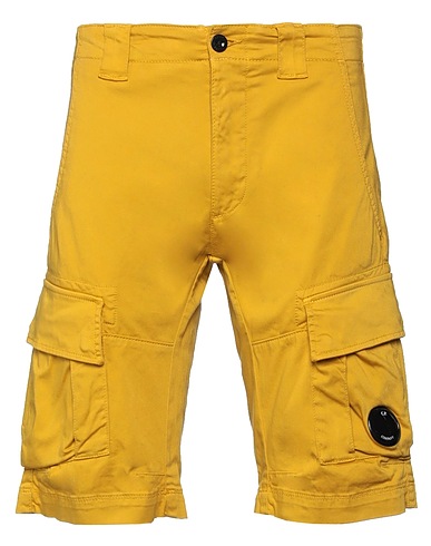 C.P. COMPANY Shorts & Bermuda Mustard 98% Cotton, 2% Elastane