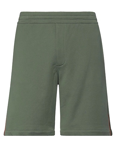 MCQUEEN Shorts & Bermuda Military green 100% Cotton, Polyester