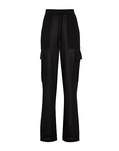 8 by YOOX Cargo Black 87% Viscose, 13% Metallic fiber