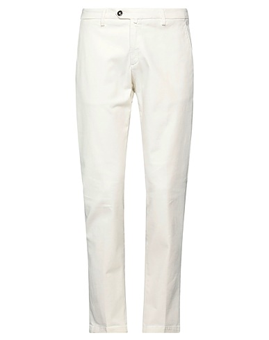 BRIGLIA 1949 Casual trouser White 97% Cotton, 3% Elastane