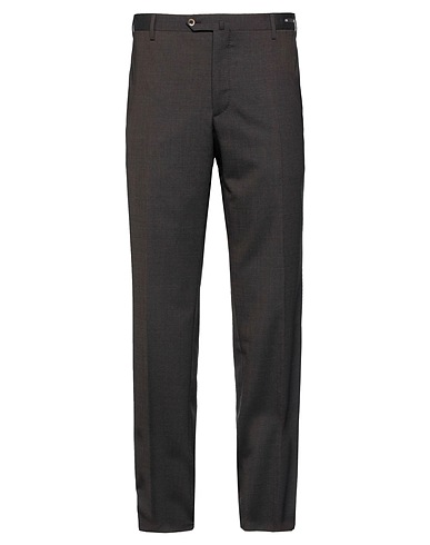 PT Torino Casual trouser Dark brown 98% Virgin Wool, 2% Elastane