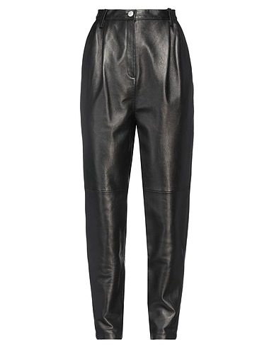 MAGDA BUTRYM Casual trouser Black 100% Goat skin