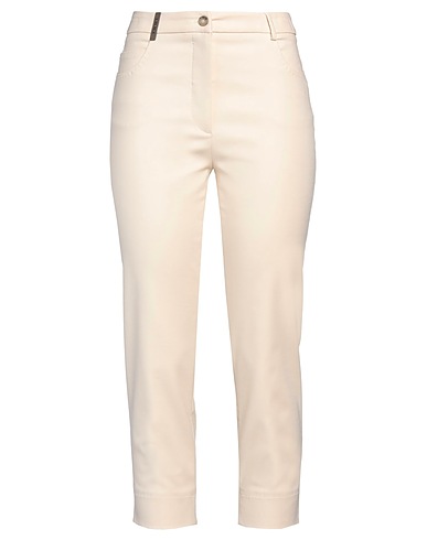 PESERICO Casual trouser Ivory 60% Cotton, 36% Viscose, 4% Elastane