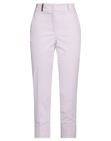PESERICO Casual trouser Lilac 96% Cotton, 4% Elastane