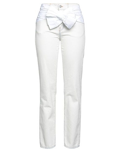 MM6 MAISON MARGIELA Denim trousers Off white 100% Cotton