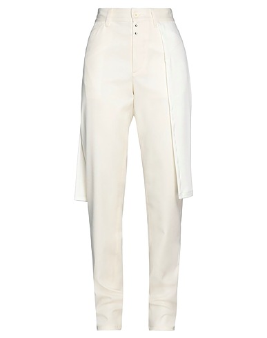 MM6 MAISON MARGIELA Casual trouser Ivory 66% Polyester, 28% Viscose, 6% Elastane