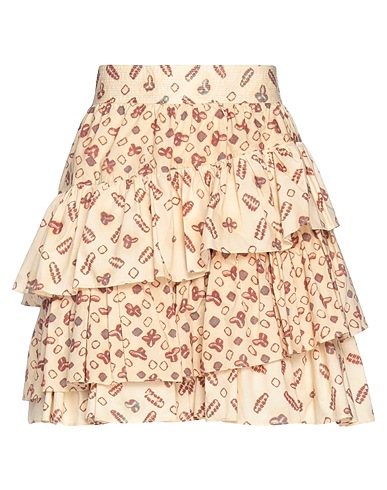 ULLA JOHNSON Mini skirt Beige 100% Cotton