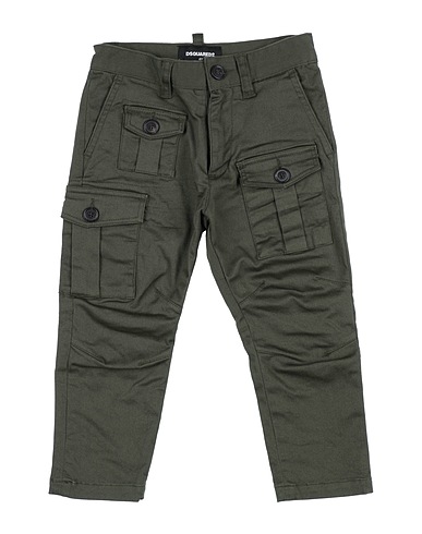 DSQUARED2 Casual pants Military green 98% Cotton, 2% Elastane