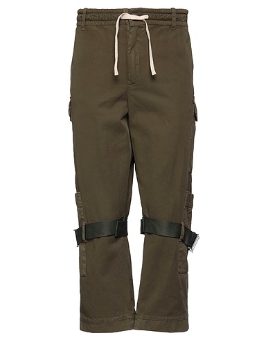 DOLCE&GABBANA Cargo Military green 99% Cotton, 1% Elastane