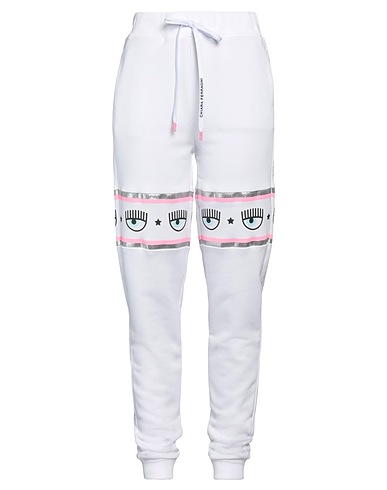 CHIARA FERRAGNI Casual trouser White 100% Cotton