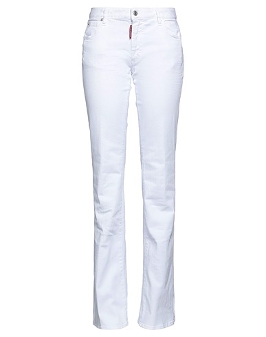 DSQUARED2 Denim trousers White 97% Cotton, 3% Elastane