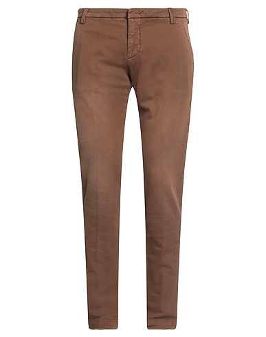 ENTRE AMIS Casual pants Brown 99% Cotton, 1% Elastane