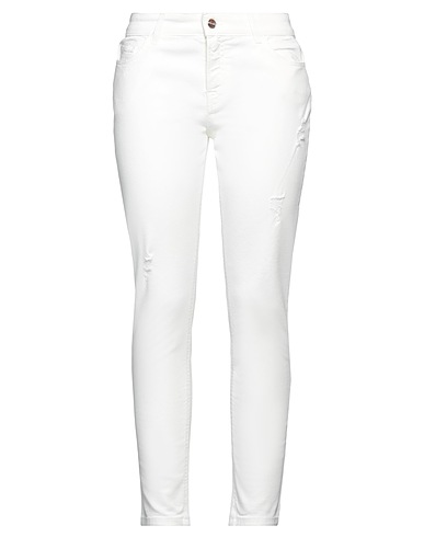 BLUGIRL Pantalone Bianco 98% Cotone, 2% Elastan