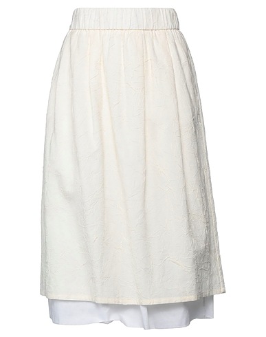 PESERICO Midi skirt Ivory 100% Cotton