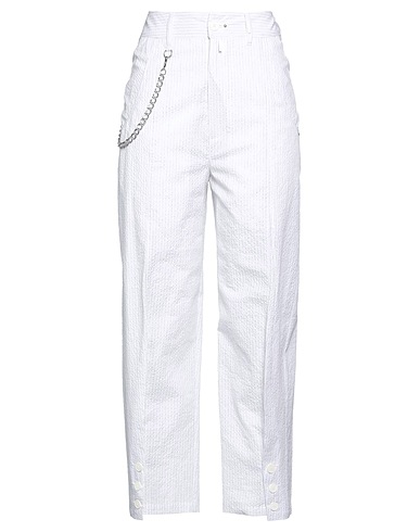 HIGH Casual pants White 92% Cotton, 7% Polyamide, 1% Elastane