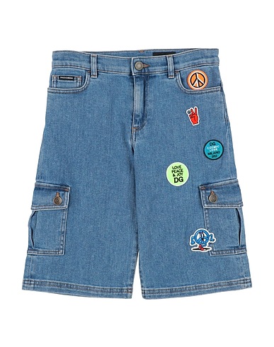 DOLCE&GABBANA Denim shorts Blue 98% Cotton, 2% Elastane, Synthetic fibers, Zamak