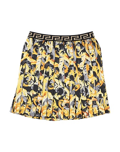 VERSACE YOUNG Skirt Yellow 100% Polyester, Polyamide, Elastane
