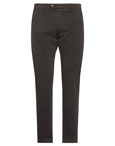 BRIGLIA 1949 Casual trouser Dark brown 97% Cotton, 3% Elastane