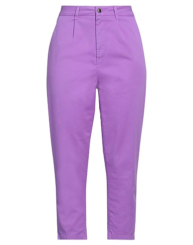 DBSOUL Denim trousers Purple 98% Cotton, 2% Elastane