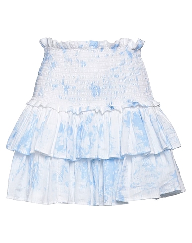 DONDUP Mini skirt Sky blue 100% Cotton