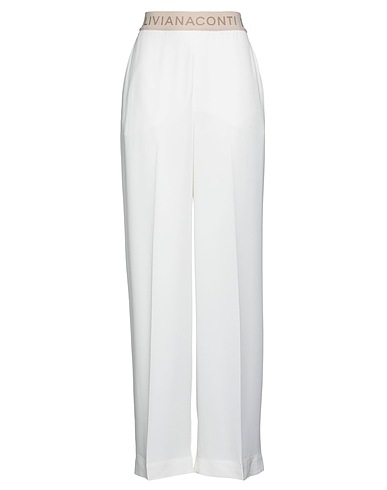 LIVIANA CONTI Pantalone Avorio 53% Viscosa, 47% Acetato