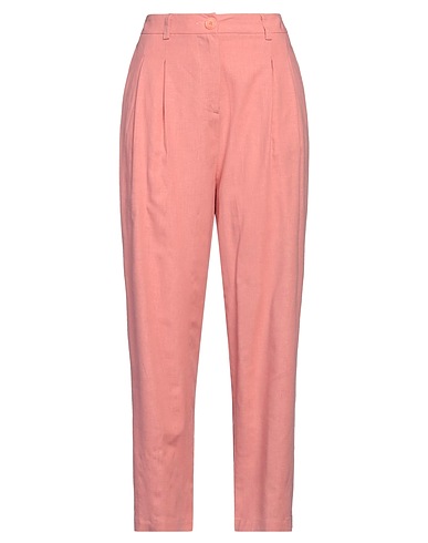 SOALLURE Casual trouser Pink 55% Linen, 45% Viscose