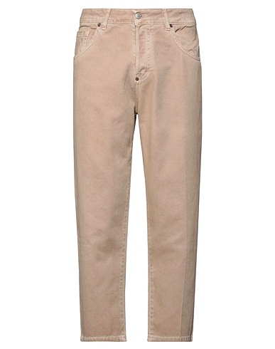 I'M BRIAN Denim trousers Beige 100% Cotton
